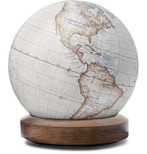 Bellerby And Co Globemakers Albion Resin And Walnut Mini Desk Globe Blue