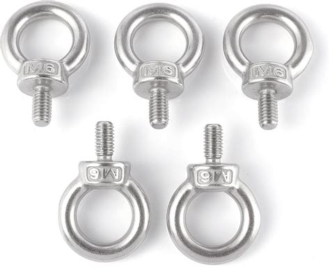Hamimelon A4 Marine Grade Stainless Steel Lifting Eye Bolts M5 M6 M8