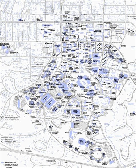 University Of North Carolina Chapel Hill Campus Map Secretmuseum
