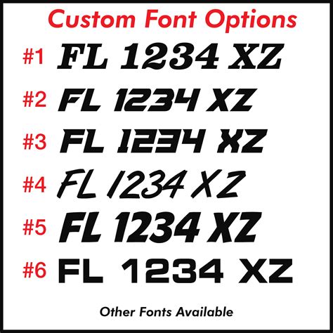 Boat Registration Numbers Decal – Set of 2 – Crisp Decals