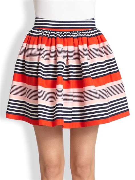 Kate Spade New York Coreen Striped Skirt In Pink Lyst