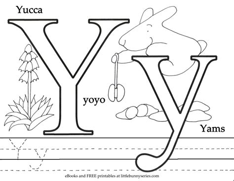 Letter Y Coloring Page PDF  Coloring pages, Letter a coloring pages