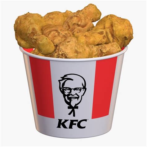 Kfc Fried Chicken Bucket K D Model Turbosquid
