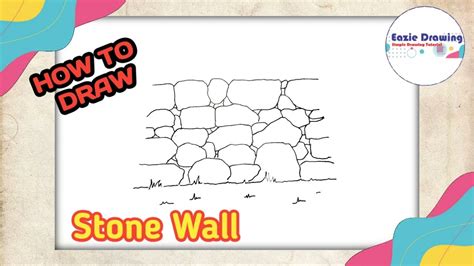 How To Draw Stone Wall Youtube