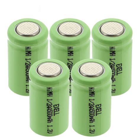 5x 1/2AA 1.2V Rechargeable Flat Top Batteries For Solar Lights,Remotes ...