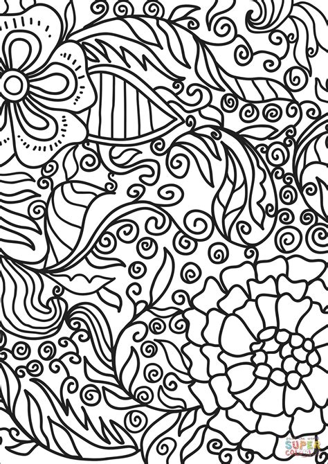 Abstract Doodle Coloring Page Free Printable Coloring Pages