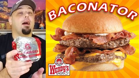 Wendys Baconator Review Youtube