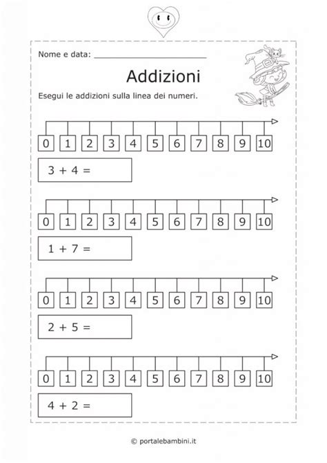 Schede Didattiche Matematica Classe Prima Da Stampare La Linea Numeri