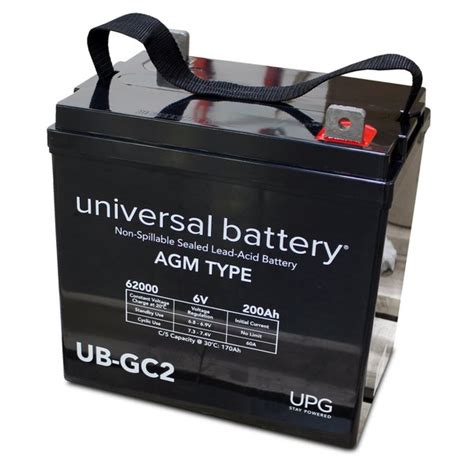 Upg Sealed Lead Acid Battery 6 V 200ah Ubgc2 L5 Terminal Agm Golf
