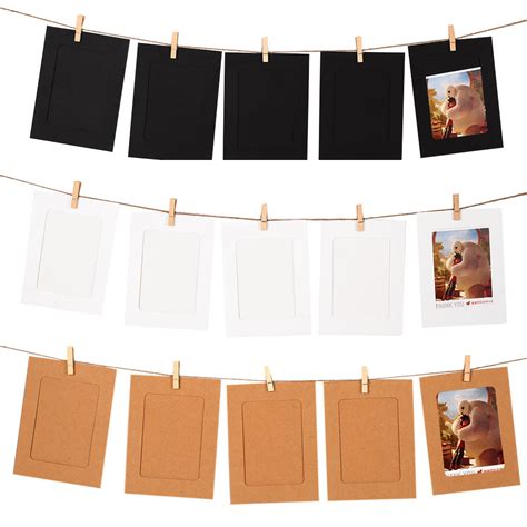 10x Hanging Clip String Wedding Picture Paper Baby Photo