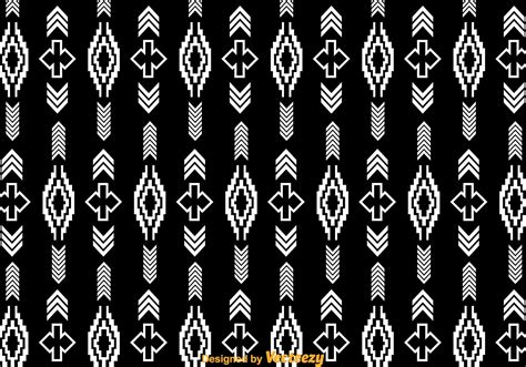 White Aztec Pattern On Black 94229 Vector Art At Vecteezy