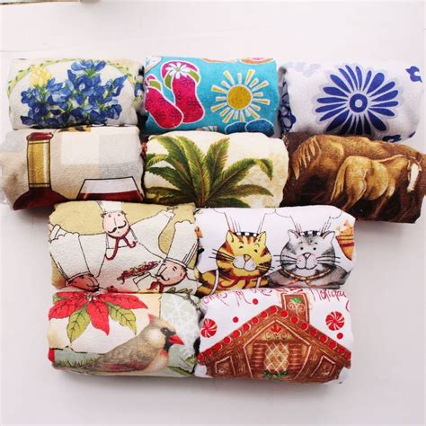 Shop decorative and functional kitchen towels, both single towels and towels sets in every color imaginable. 10pcs 100% cotton European country designs kitchen towels ...