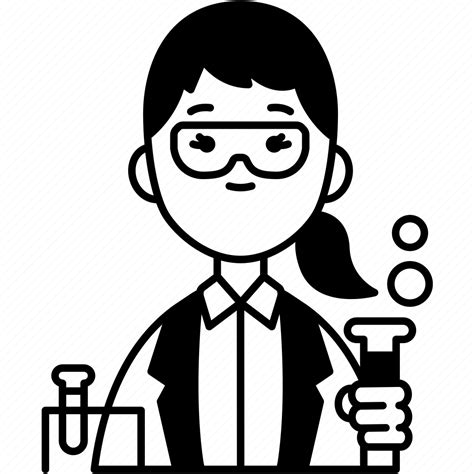 Scientist Researcher Chemistry Laboratory Experiment Icon