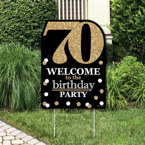Adult 70th Birthday Gold Party Decorations Birthday Party Welcome