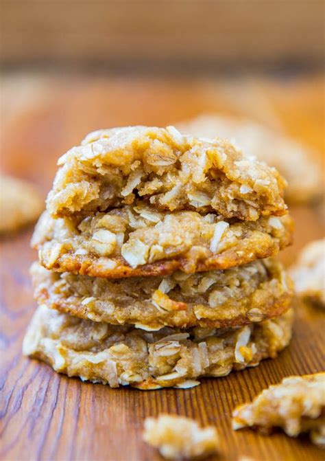 Cinnamon, sugar, sugar, pineapple, cardamom, oatmeal, desiccated coconut and 1 more. Chewy Oatmeal Coconut Brown Sugar Cookies {Anzac Biscuits ...