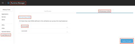 How To Update The Whitelist For A Dedicated Load Balancer Mulesoft