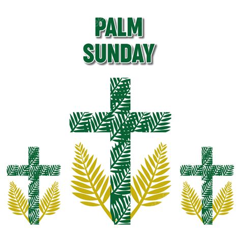 Palm Sunday Vector Design Images Palm Sunday Design With Three Cross