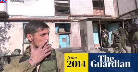 Ukrainian Separatist Fighter Gives Carefree Interview As Shrapnel Flies