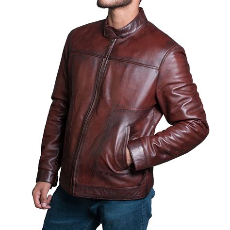 What's more, you can get trendy colorful leather jackets, like black leather jacktets and brown jackets. Men's Brown Slim Fit Soft-Wax Classic Leather Jacket ...