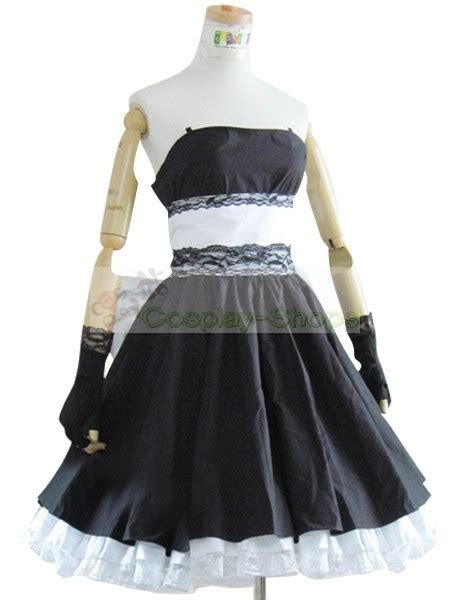 Custom Cheap Vocaloid Magnet Miku Hatsune Black Dress Cosplay Costume