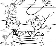 Coloriage Vacances vecteur dessin gratuit à imprimer