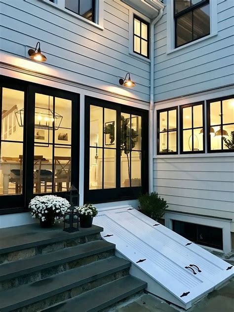 Need exterior paint color scheme suggestions. Black windows Windows are Jeld-Wen Siteline 2-over-2 Black ...
