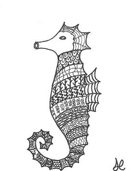 Mandala art, mandala coloring pages mehndi coloring book pattern, others, textile, symmetry, monochrome png. Seahorse Coloring Page by Stephanie Chambers | Teachers ...
