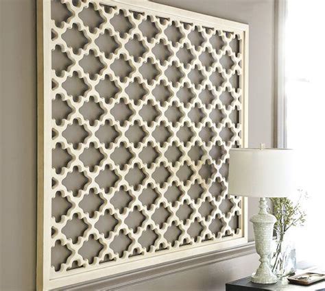 Lattice Panel White Wall Art
