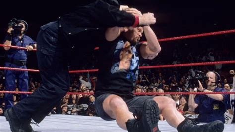 Stone Cold Steve Austin Delivering The Stone Cold Stunner To Vince Mcmahon Stone Cold