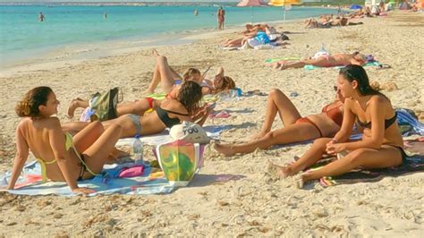 Beach Walk Platja Des Trenc Mallorca Majorca K Youtube
