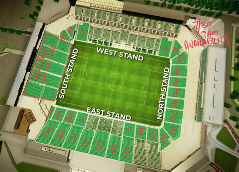 Seat Availability By Section On The Morning Of 730 Raustinfc