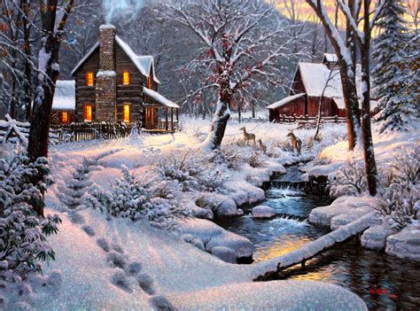 11 Cozy Winter Cabin Desktop Wallpaper Venera Wallpaper