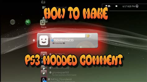 How To Make A Modded Comment On Ps3 For Cfw Ps3 Youtube