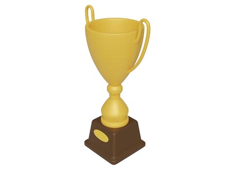 Golden Award Cup 3d Render 16654028 Png