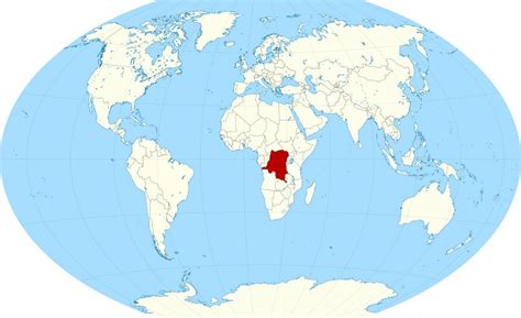 Detailed Location Map Of Congo Democratic Republic Congo Democratic