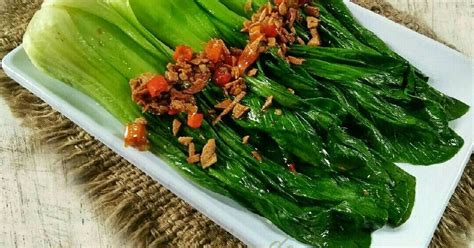 Kali ini pun untuk saya membuat. Resep PAKCOY Siram Bawang Cabe ala resto oleh dapurVY - Cookpad