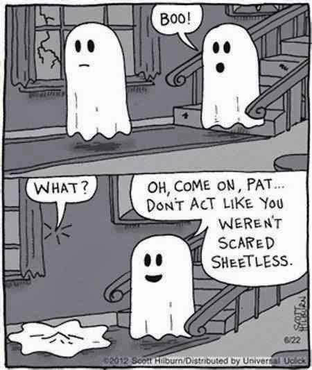 Scared Sheetless Paranormal Humor You Werent Scared Sheetless Wink