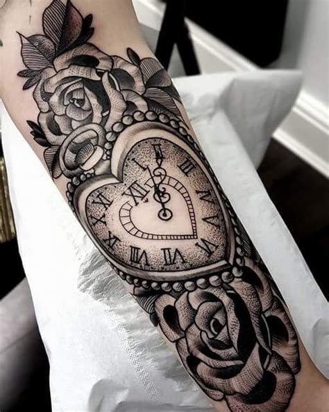 Cool Heart Clock Tattoo Design Ideas Tattoo Nation