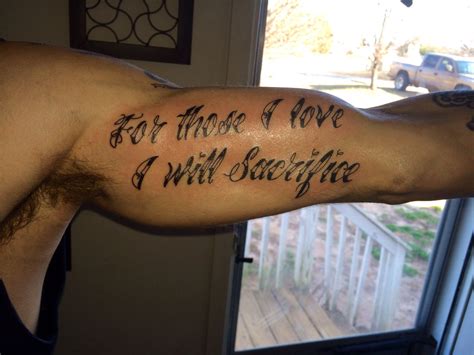 Https://tommynaija.com/tattoo/for Those I Love I Will Sacrifice Tattoo Design