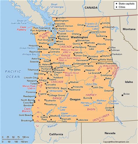 Oregon Map Printable