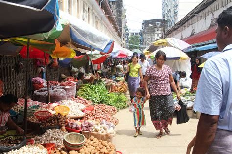 Yangon Street Markets Myanmar Burma 280518