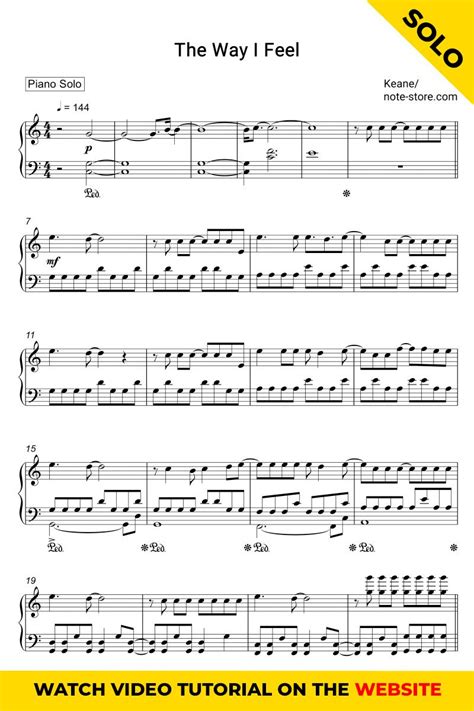Keane The Way I Feel Sheet Music For Piano Pdf Pianosolo Sheet