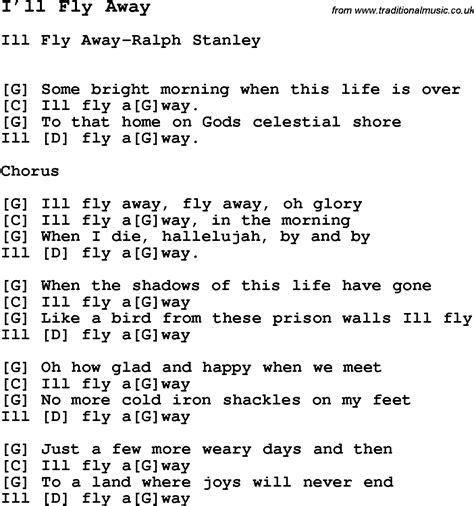 Song Ill Fly Away Song Lyric For Vocal Performance Plus Accompaniment