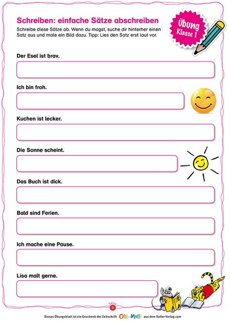 Unterrichtsmaterial im fach deutsch, klasse 4. Schreiben Klasse 1 - Die besten Übungen für die Grundschule