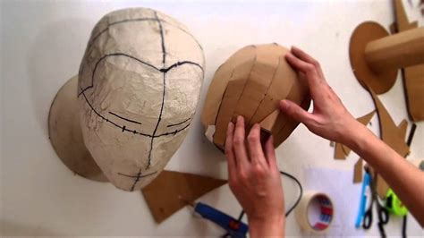 Diy Cardboard Head Form With Free Template Size S M L Homemade