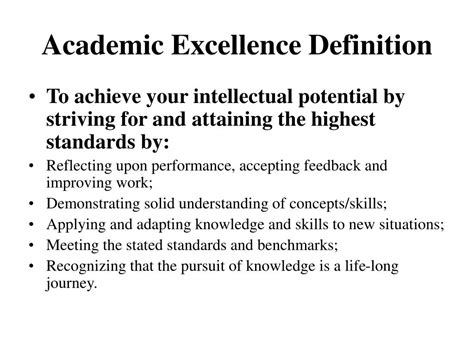 Ppt Academic Excellence Definition Powerpoint Presentation Free