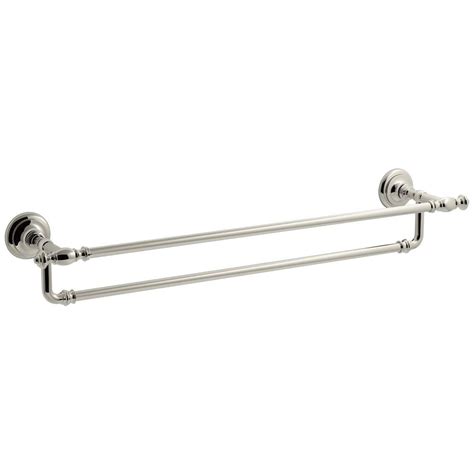 KOHLER Artifacts 24 in. Double Towel Bar in Vibrant Polished Nickel-K