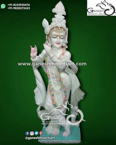 Painted Hindu White Marble Krishna Idol For Worship At Rs 11000 In Jaipur