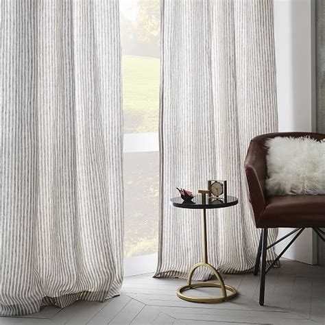 See more ideas about curtains, blush curtains, panel curtains. Striped Belgian Linen Curtain | west elm | Belgian linen ...