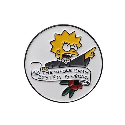 The Simpsons Pin Enamel Lisa Simpson Pin Etsy